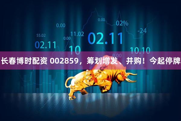 长春博时配资 002859,筹划增发、并购!今起停牌