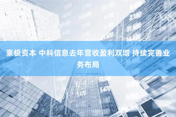 豪极资本 中科信息去年营收盈利双增 持续完善业务布局